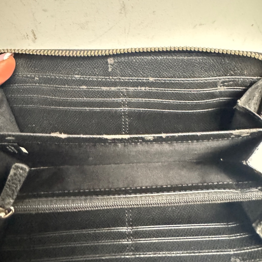 Coach Black Leather Men's Zipper Wallet - Picture 4 of 7